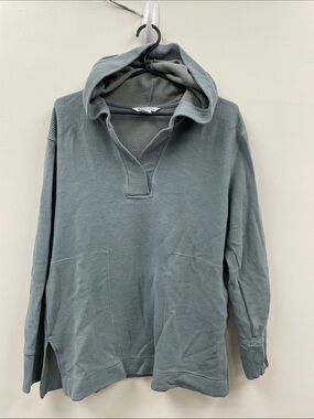 Athleta Men's Crewneck Hooded Waffle Knit Sweater - Dusty Blue